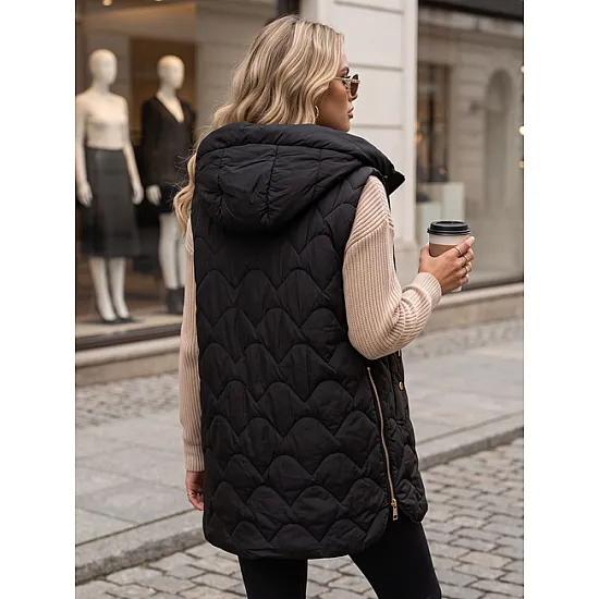 Sieviešu melna izšūta jakete „Fashion“