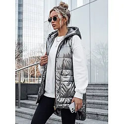Sieviešu pelēka spīdīga veste Jess