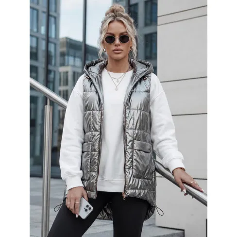 Sieviešu pelēka spīdīga veste Jess Sieviešu vestes