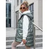 Sieviešu zaļa spīdīga veste Jess Sieviešu vestes
