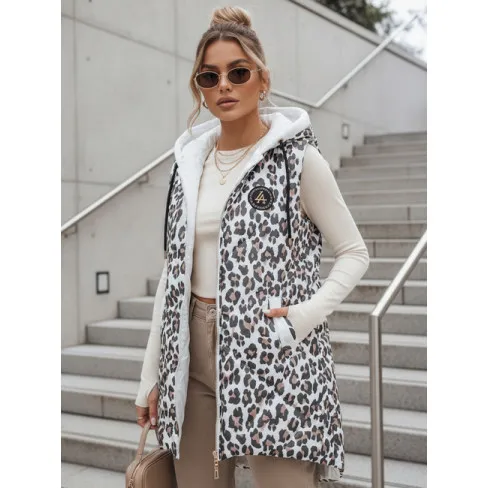 Sieviešu balta veste ar leoparda rakstu Elmera Sieviešu vestes