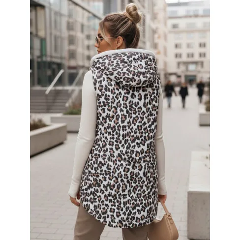 Sieviešu balta veste ar leoparda rakstu Elmera Sieviešu vestes