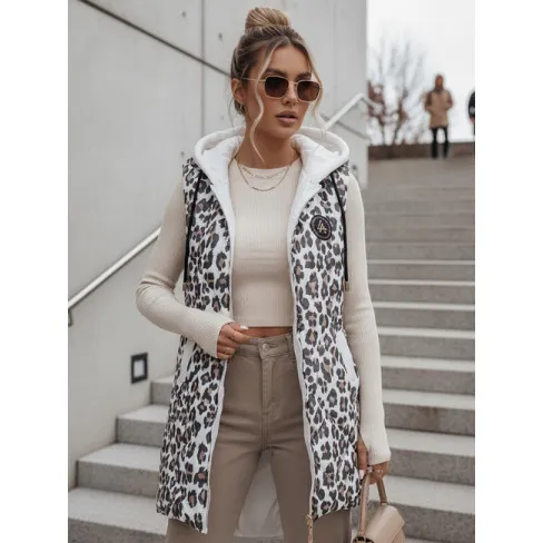Sieviešu balta veste ar leoparda rakstu Elmera Sieviešu vestes