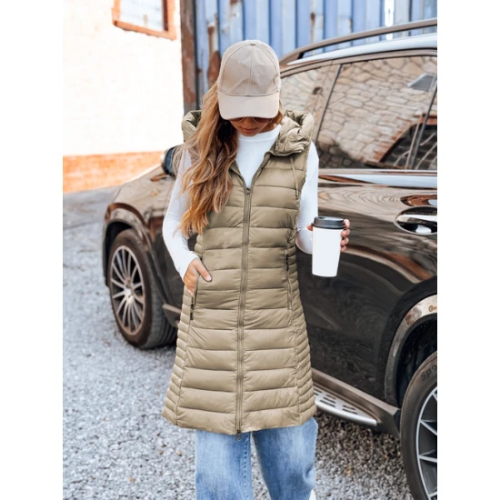 Sieviešu brūna jaka ar kapuci Silts