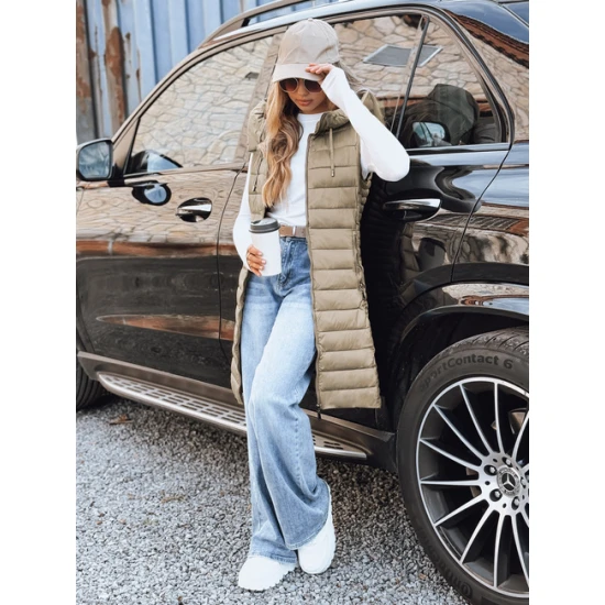 Sieviešu brūna jaka ar kapuci Silts