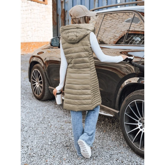 Sieviešu brūna jaka ar kapuci Silts