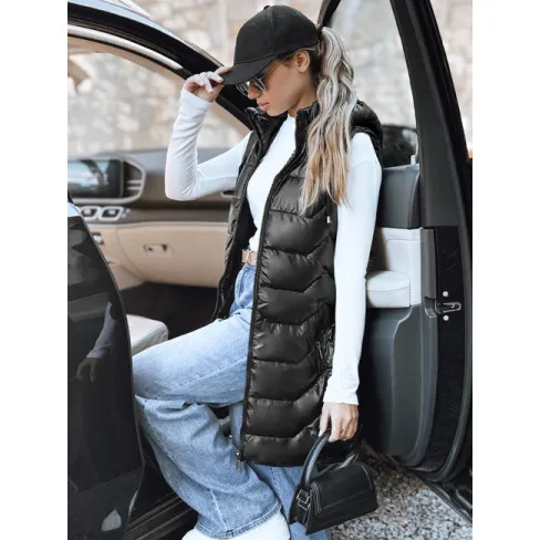 Sieviešu melna stepēta veste Foxy Sieviešu vestes