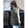 Sieviešu melna stepēta veste Foxy Sieviešu vestes