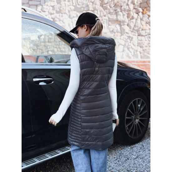 Sieviešu tumši pelēka jaka ar kapuci Silts