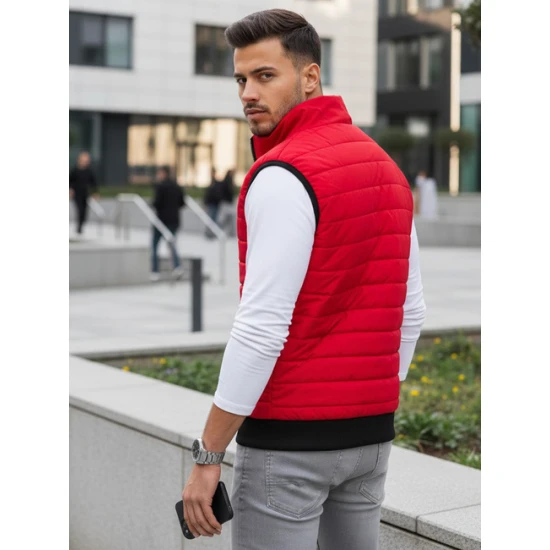 Vīriešu sarkana stepēta veste Lider Vestes