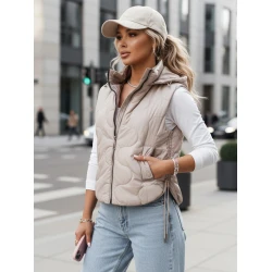 Sieviešu gaiši pelēka jaka ar kapuci Teros