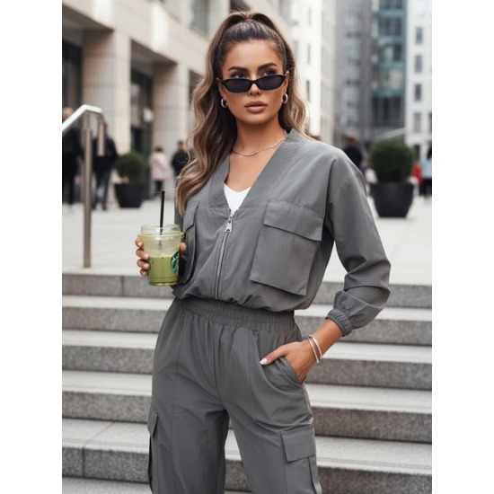 Sieviešu pelēkais komplekts Rotvi Sieviešu uzvalki