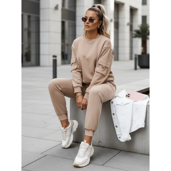 Sieviešu brūns brīvā laika kostīms Daval Sieviešu uzvalki