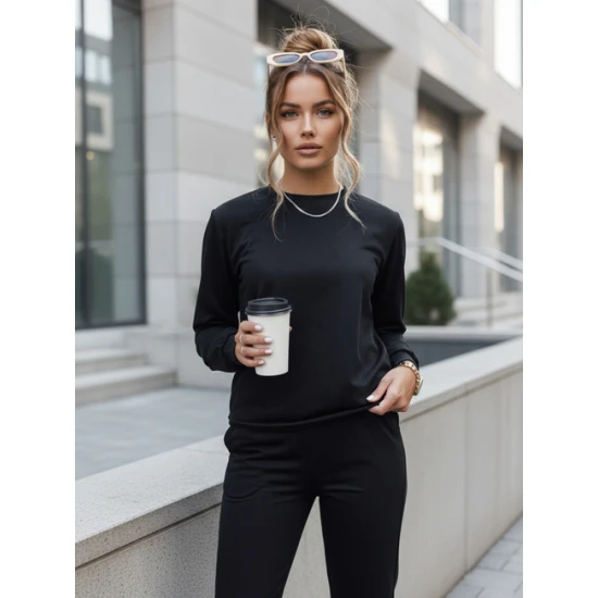 Sieviešu melns komplekts Milian Sieviešu uzvalki