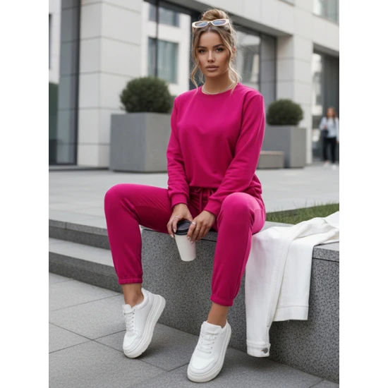 Sieviešu spilgti rozā komplekts Milian Sieviešu uzvalki