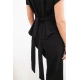 Sieviešu melns komplekts ar platām biksēm Floren Sieviešu uzvalki