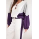Sieviešu divkrāsains brīvā laika komplekts ar violetu ielaidumu Gabi Sieviešu uzvalki