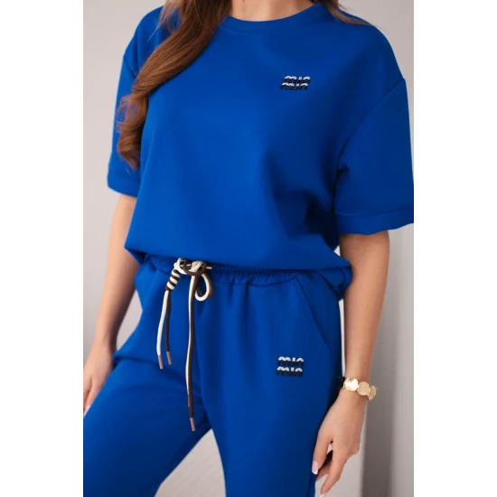 Sieviešu zilais komplekts Elite Sieviešu uzvalki
