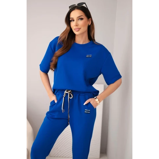 Sieviešu zilais komplekts Elite Sieviešu uzvalki