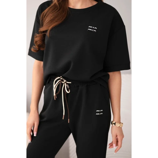 Sieviešu melnais komplekts Elite Sieviešu uzvalki