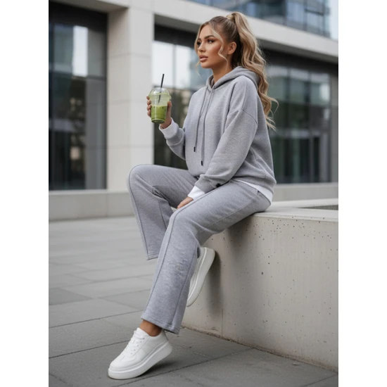 Sieviešu pelēks treniņtērps Newport Sieviešu uzvalki