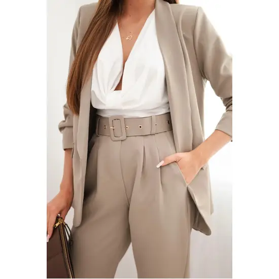 Elegants sieviešu tumši brūns apģērbu komplekts „Silva“