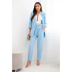 Elegants sieviešu gaiši zils apģērbu komplekts „Silva“