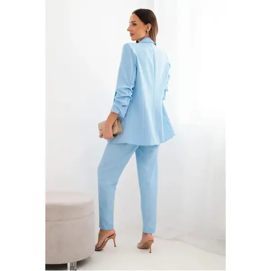 Elegants sieviešu gaiši zils apģērbu komplekts „Silva“