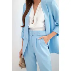 Elegants sieviešu gaiši zils apģērbu komplekts „Silva“