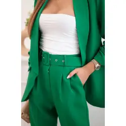 Elegants sieviešu apģērbu komplekts zaļā krāsā „Silva“