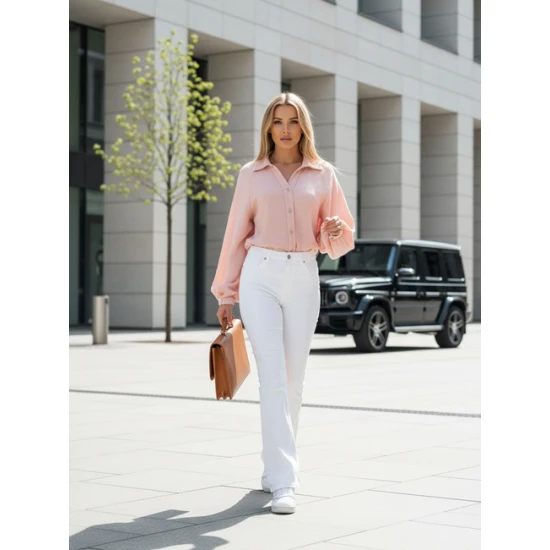 Sieviešu muslīna rozā krekls Musline Sieviešu krekli