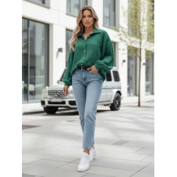 Sieviešu muslīna zaļš krekls Musline