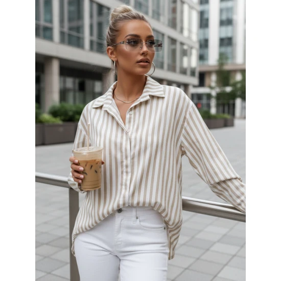 Sieviešu lielizmēra brūns krekls Mona Sieviešu krekli