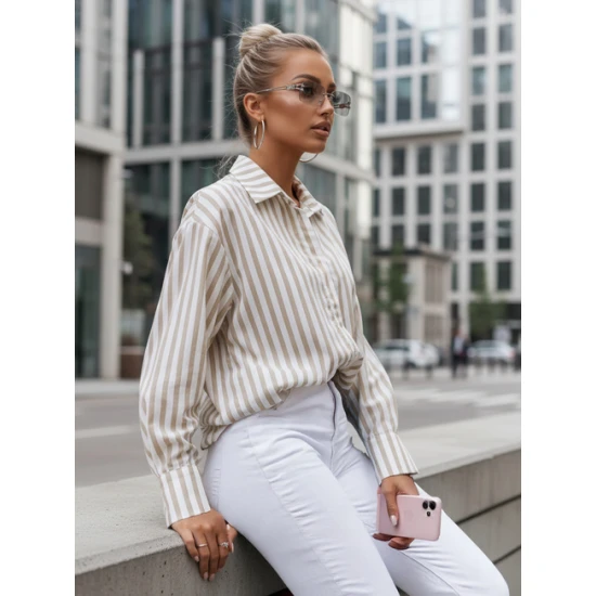 Sieviešu lielizmēra brūns krekls Mona Sieviešu krekli