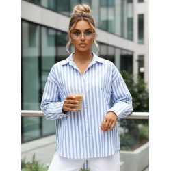 Sieviešu lielizmēra zils krekls Mona 