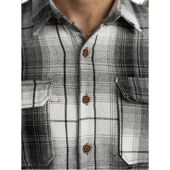 Vīriešu melns/balts flaneļa krekls Cory