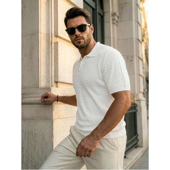 Vīriešu baltas polo krekli Style POLO T-krekls