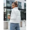 Sieviešu balta divpusējā veste Puff Sieviešu vestes