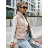 Sieviešu gaiši rozā divpusējā veste Puff Sieviešu vestes