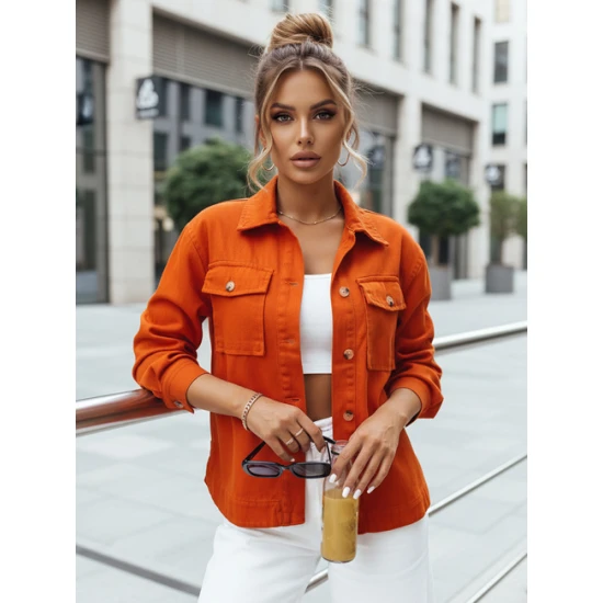 Sily oranža jaka pārejas sezonam Sieviešu jakas