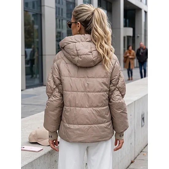 Sieviešu rudi rakstaina jaka „West“