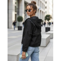 Sieviešu melna pārejas jaka Unika