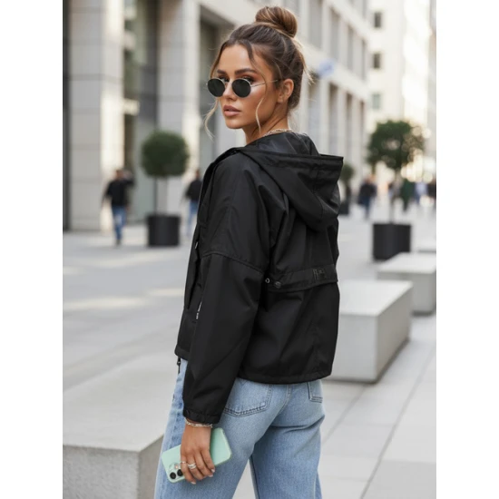 Sieviešu melna pārejas jaka Unika Sieviešu jakas