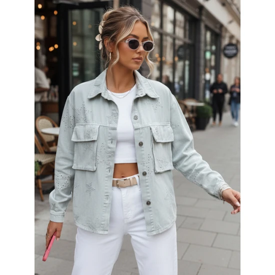 Shine pārejas pelēka jaka Sieviešu jakas