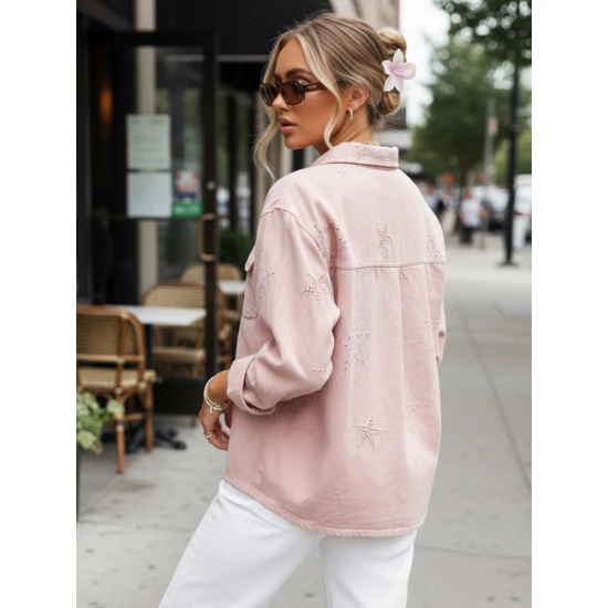 Shine pārejas rozā jaka Sieviešu jakas