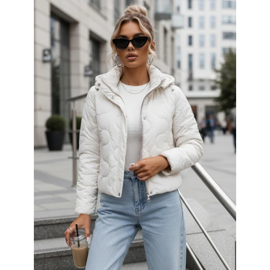 Sieviešu balta jaka Flafi Sieviešu vestes