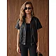 Sunny Women's Black Leather Vest