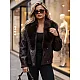 Women's Dark Brown Leather Jacket 
