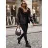 Sieviešu tumši brūna ādas jaka „Love“