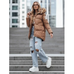Sieviešu brūna ziemas jaka Luckry